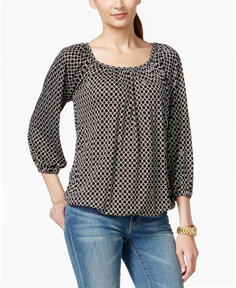 michael kors petite tops at macy& 39|Michael Kors Long Sleeve Women's Petite Tops .